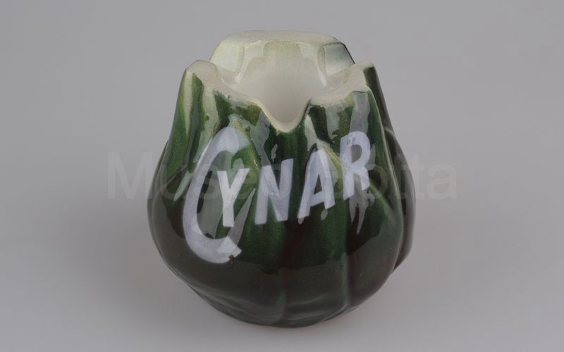 CYNAR posacenere a forma di carciofo 2 (scritta dipinta)