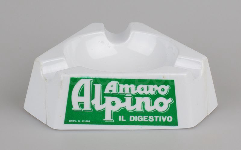 AMARO ALPINO IL DIGESTIVO posacenere bianco-verde