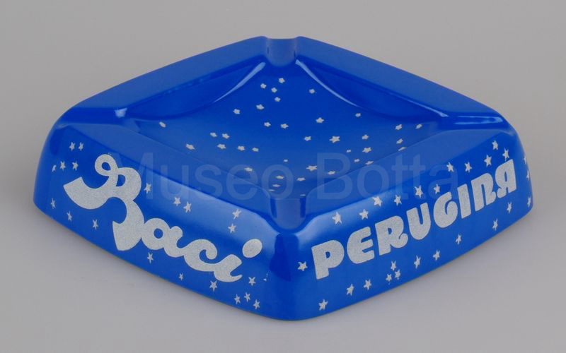 PERUGINA - BACI posacenere quadrato blu