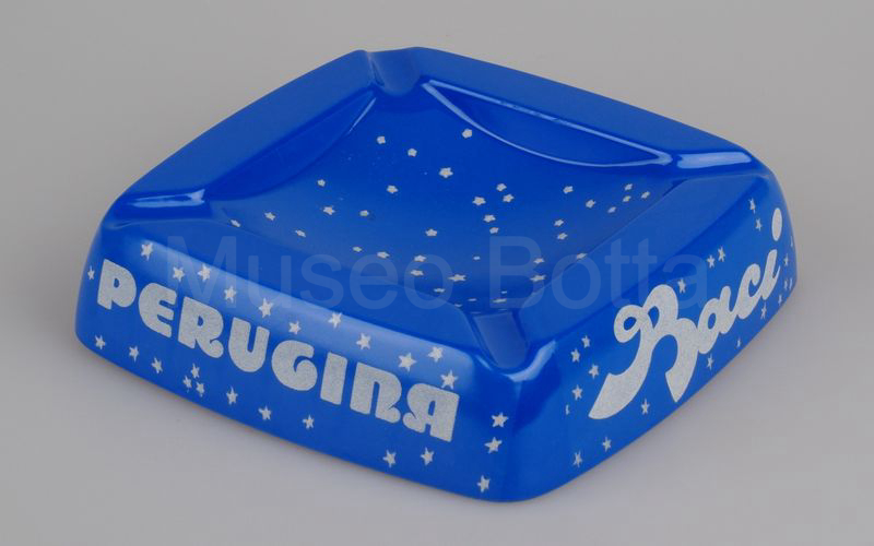 PERUGINA - BACI posacenere quadrato blu