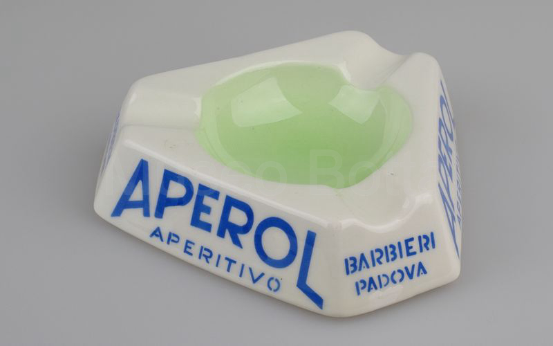 APEROL APERITIVO posacenere triangolare incavo verde scritte blu