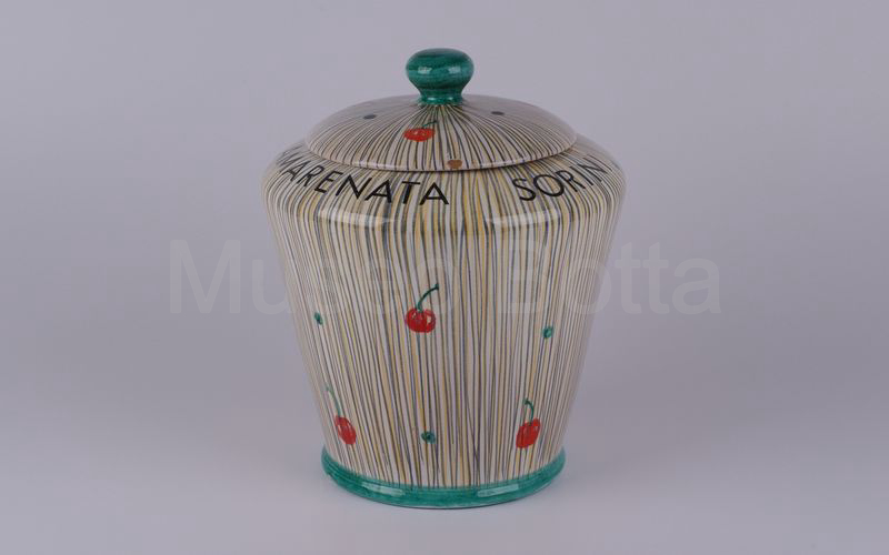 AMARENATA SORINI vaso a righine in ceramica