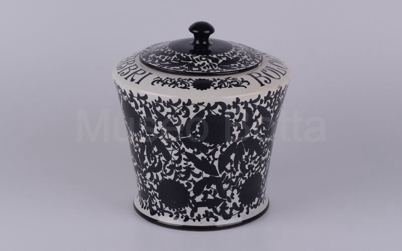 G. FABBRI BOLOGNA vaso in ceramica (Bubani) bianco-nero