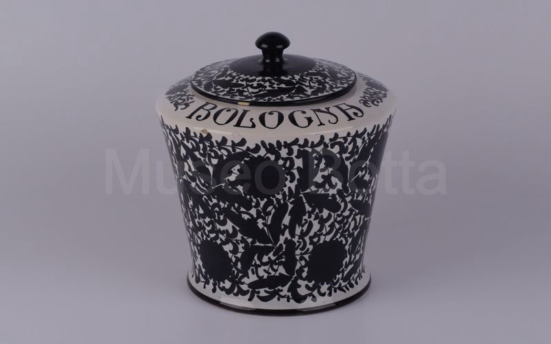 G. FABBRI BOLOGNA vaso in ceramica (Bubani) bianco-nero