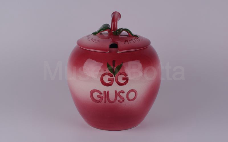 GG GIUSO / GIUSO AMARENATA vaso in ceramica a forma di amarena