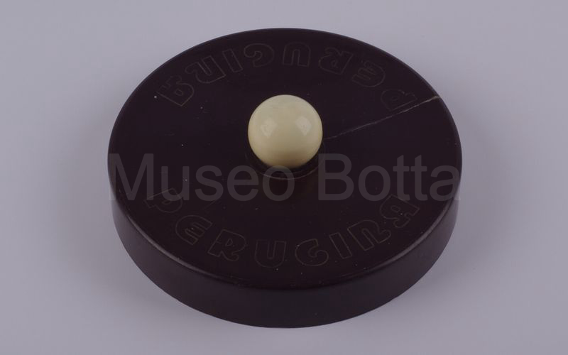 PERUGINA vaso in vetro con coperchio in bakelite marrone