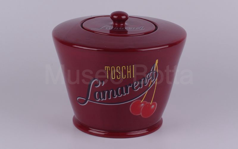 TOSCHI L'AMARENA vaso conico in ceramica bordeaux