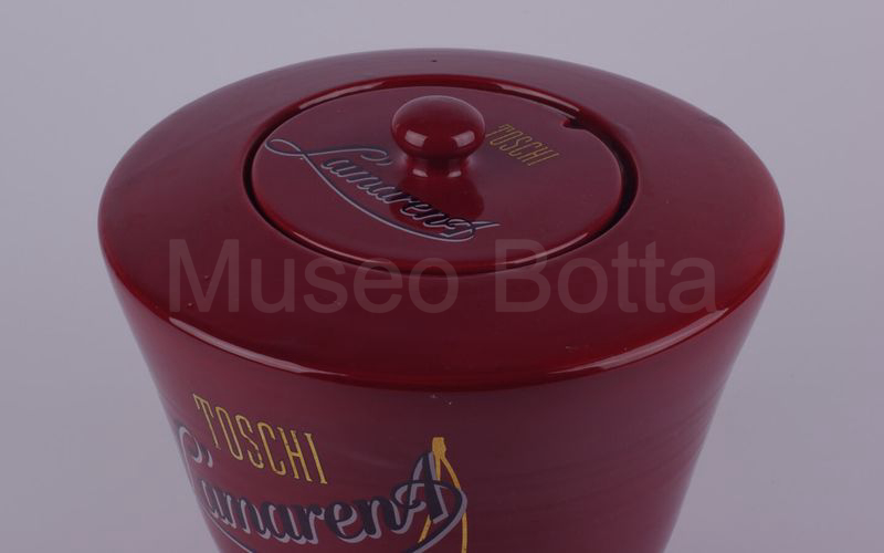 TOSCHI L'AMARENA vaso conico in ceramica bordeaux