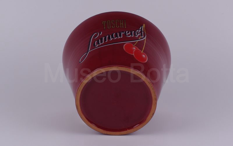 TOSCHI L'AMARENA vaso conico in ceramica bordeaux