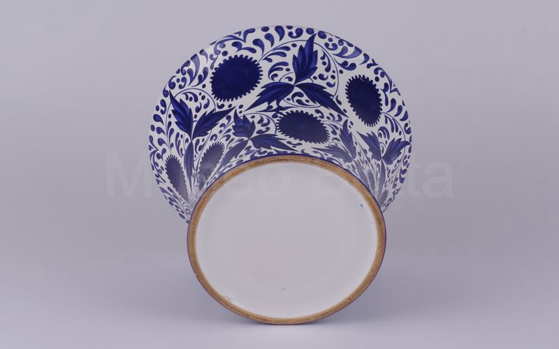 AMARENA FABBRI BOLOGNA vaso in ceramica bianco-blu non marcato H cm 24