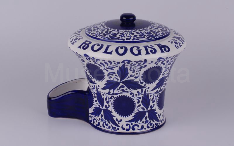 AMARENA FABBRI BOLOGNA vaso in ceramica portapalette bianco-blu