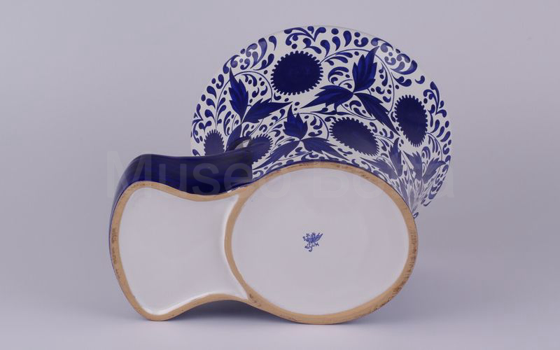 AMARENA FABBRI BOLOGNA vaso in ceramica portapalette bianco-blu