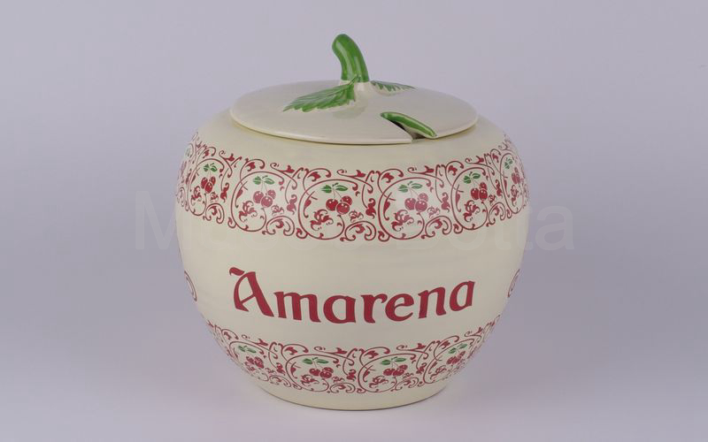 AMARENA GG GIUSO vaso in ceramica beige-amarena-verde