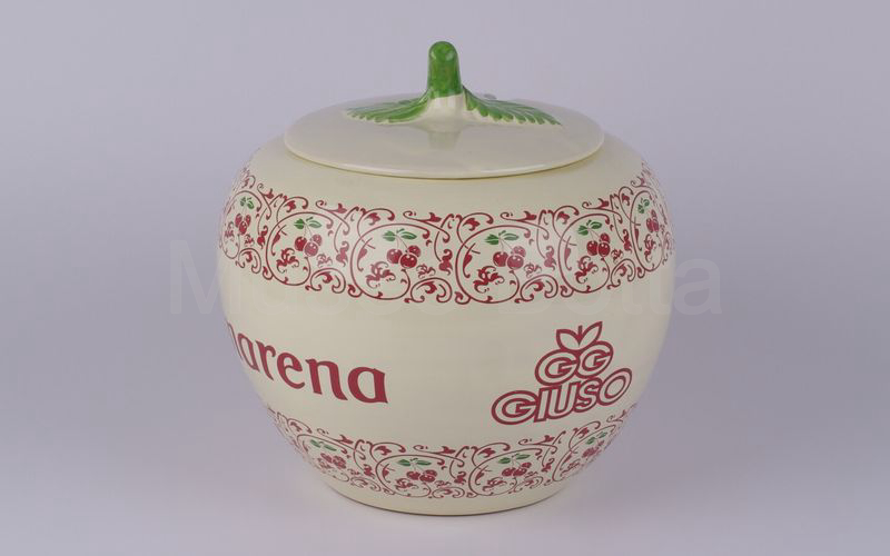 AMARENA GG GIUSO vaso in ceramica beige-amarena-verde