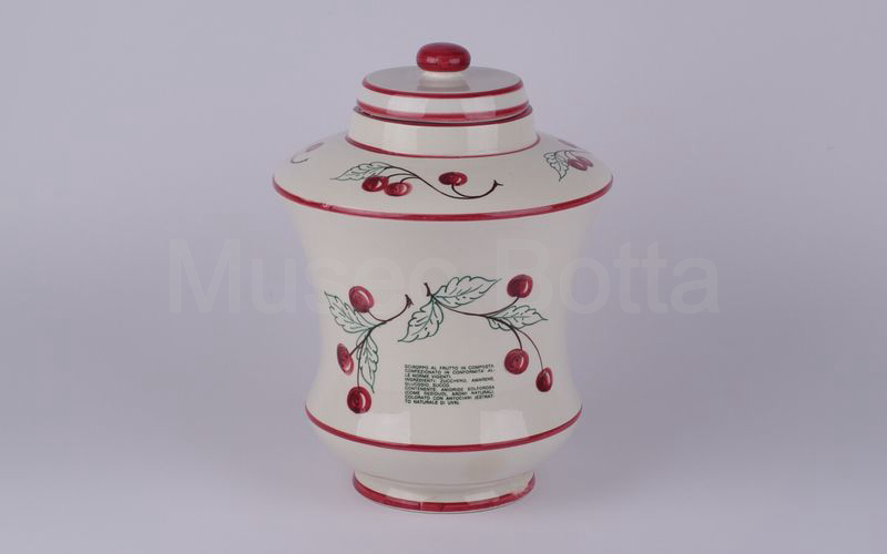 AMARENA TOSCHI VIGNOLA vaso in ceramica con amarene e foglie contornate