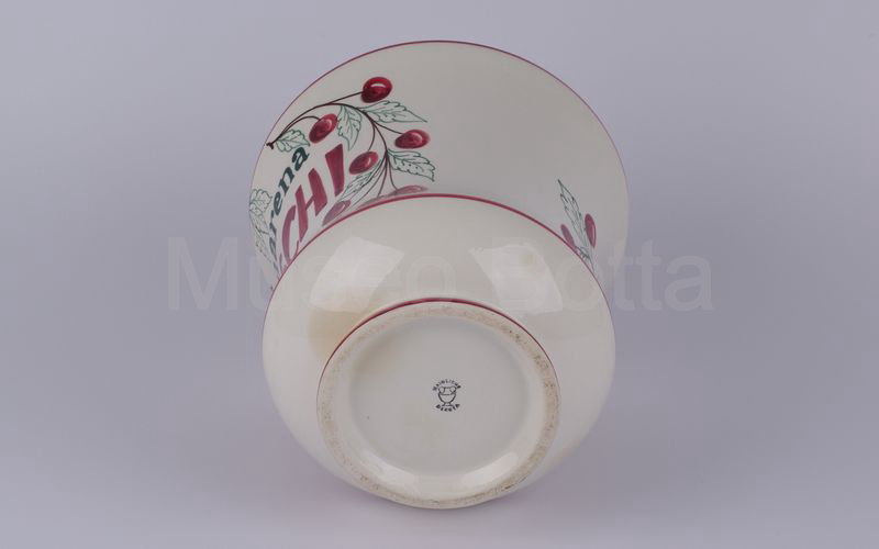 AMARENA TOSCHI VIGNOLA vaso in ceramica con amarene e foglie contornate