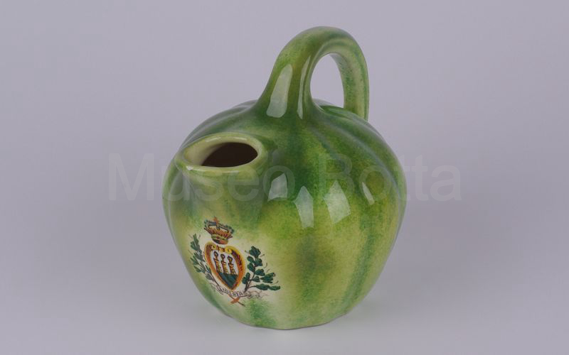 SOUVENIR SAN MARINO versatoio in ceramica a zucca verde