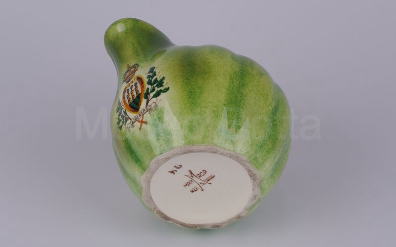 SOUVENIR SAN MARINO versatoio in ceramica a zucca verde