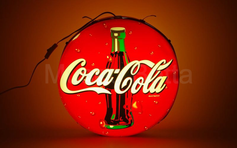 COCA-COLA / MARCHI REGISTRATI insegna luminosa da soffitto