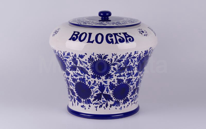 AMARENA FABBRI BOLOGNA vaso in ceramica bianco-blu da 10 kg