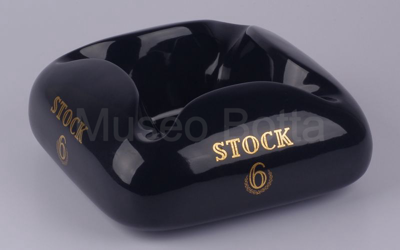 STOCK 6 posacenere in ceramica nero