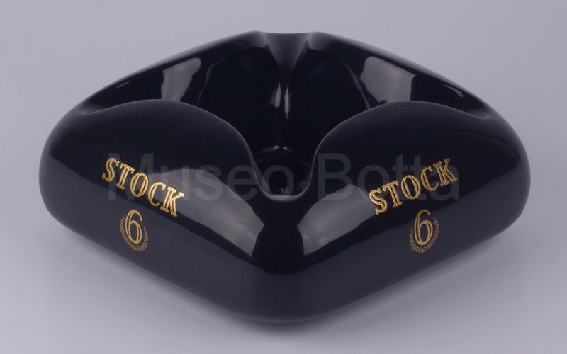 STOCK 6 posacenere in ceramica nero