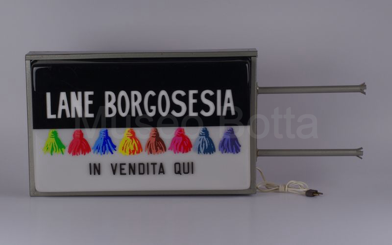 LANE BORGOSESIA - IN VENDITA QUI insegna luminosa bifacciale a bandiera