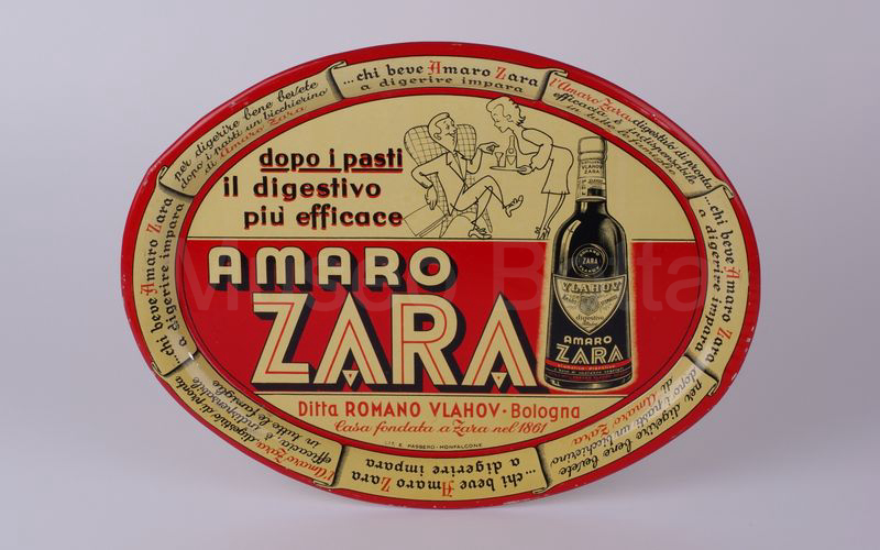 AMARO ZARA - DITTA ROMANO VLAHOV BOLOGNA vassoio ovale in latta