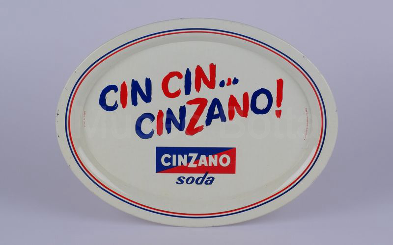 CIN CIN ... CINZANO SODA vassoio in latta