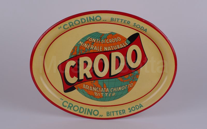 CRODO - “CRODINO„ BITTER SODA vassoio ovale in latta