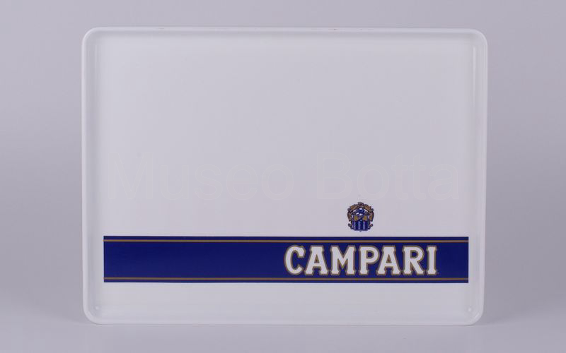 CAMPARI vassoio rettangolare in melamina con fascia blu