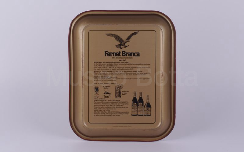 FERNET BRANCA DEI F.LLI BRANCA vassoio rettangolare in latta