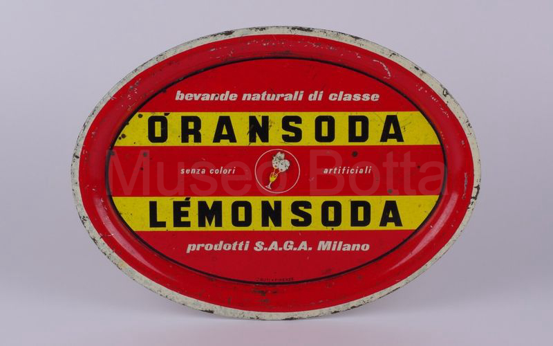 ÓRANSODA - LÉMONSODA vassoio bianco-rosso-giallo