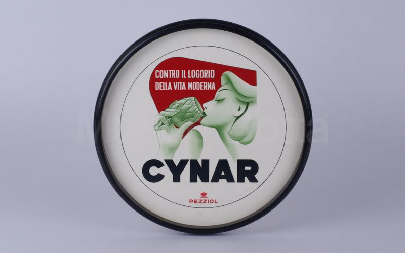 CYNAR CONTRO IL LOGORIO DELLA VITA MODERNA vassoio rotondo in melamina