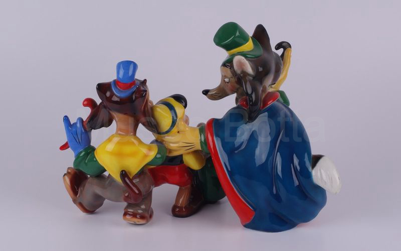 WALT DISNEY Pinocchio con il Gatto e la Volpe in ceramica (Zaccagnini)