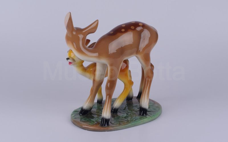 WALT DISNEY Bambi con la mamma in ceramica (Zaccagnini)