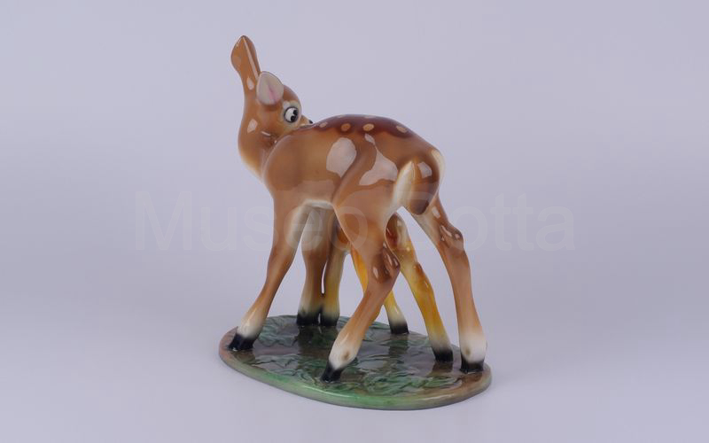 WALT DISNEY Bambi con la mamma in ceramica (Zaccagnini)