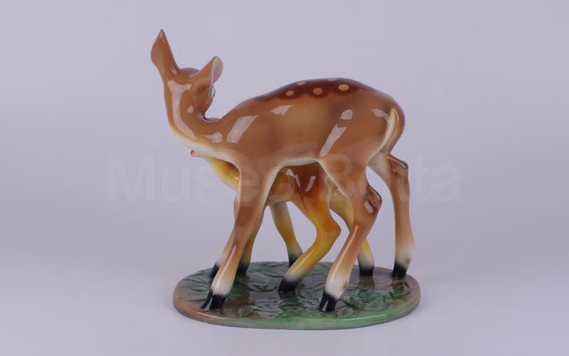 WALT DISNEY Bambi con la mamma in ceramica (Zaccagnini)