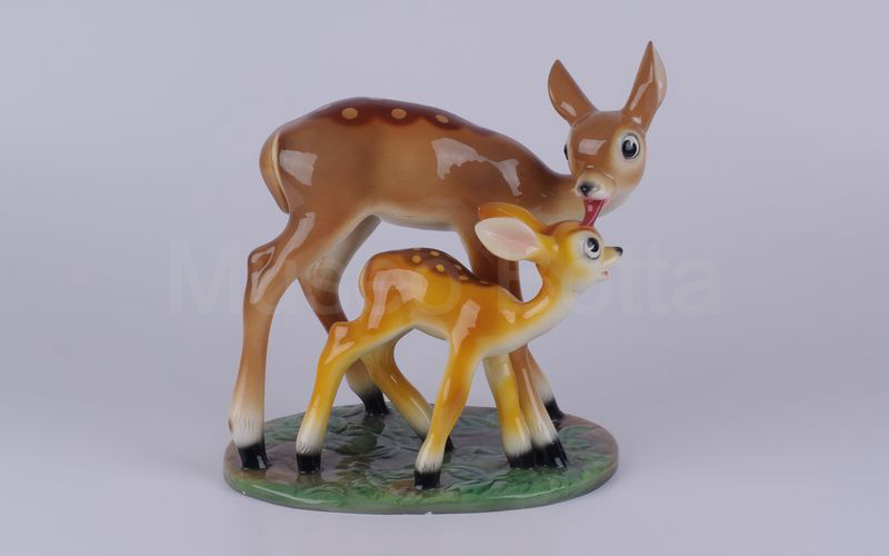 WALT DISNEY Bambi con la mamma in ceramica (Zaccagnini)