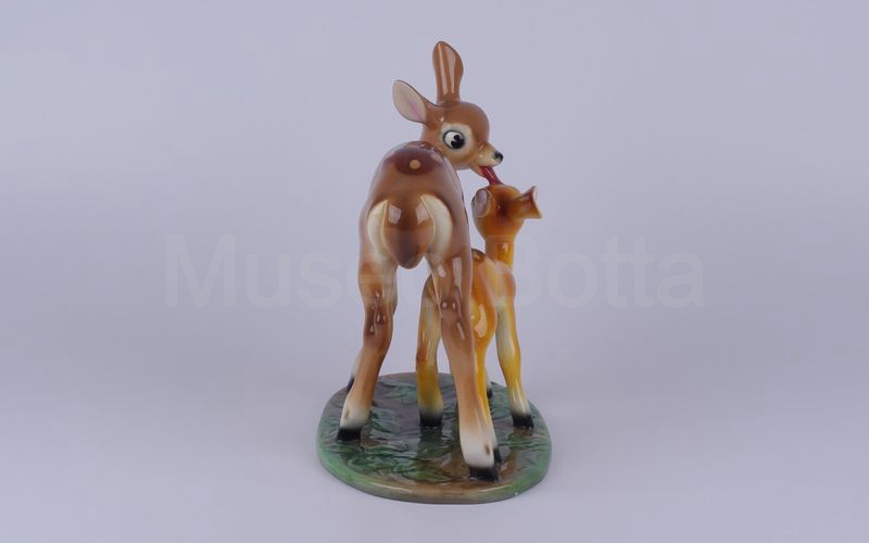 WALT DISNEY Bambi con la mamma in ceramica (Zaccagnini)