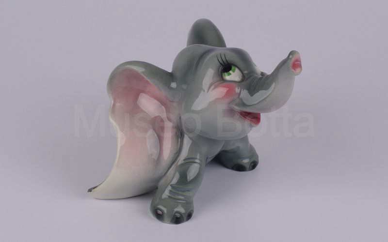 WALT DISNEY Dumbo seduto in ceramica (Zaccagnini)