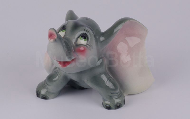 WALT DISNEY Dumbo seduto in ceramica (Zaccagnini)