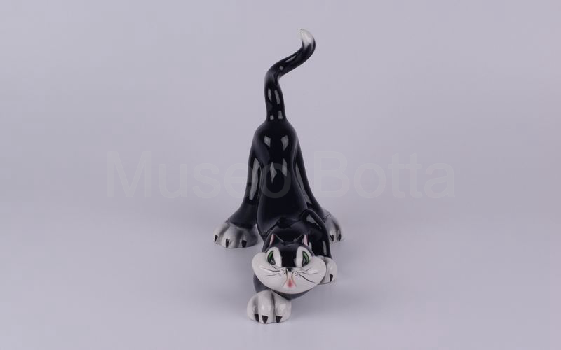 WALT DISNEY gatto sdraiato in ceramica (Zaccagnini)