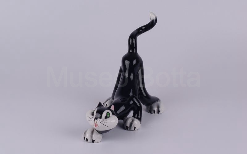 WALT DISNEY gatto sdraiato in ceramica (Zaccagnini)