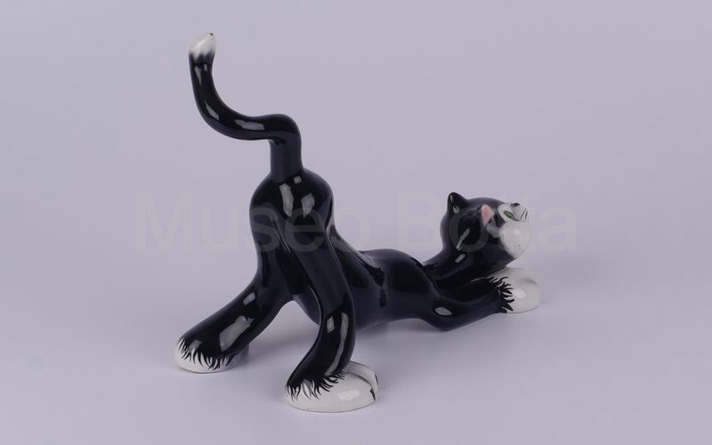 WALT DISNEY gatto sdraiato in ceramica (Zaccagnini)