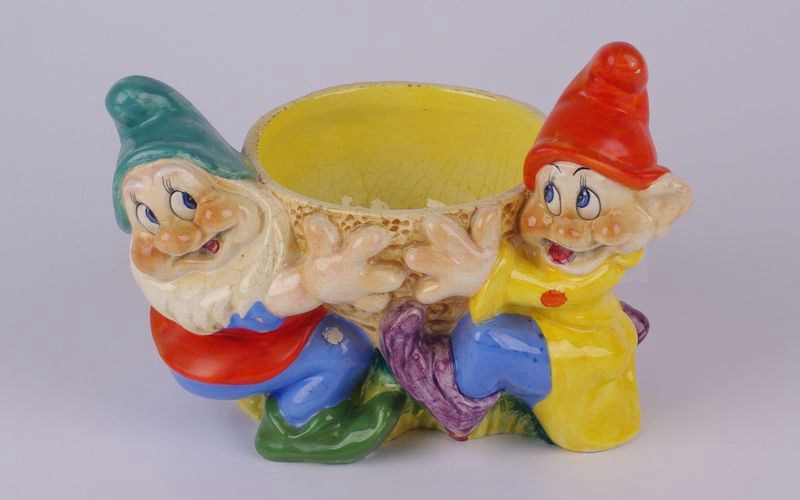 WALT DISNEY Gongolo e Cucciolo in ceramica con coppa (Zaccagnini)