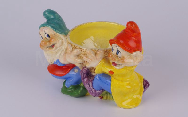 WALT DISNEY Gongolo e Cucciolo in ceramica con coppa (Zaccagnini)