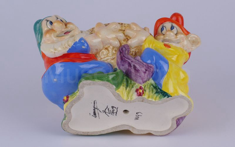 WALT DISNEY Gongolo e Cucciolo in ceramica con coppa (Zaccagnini)