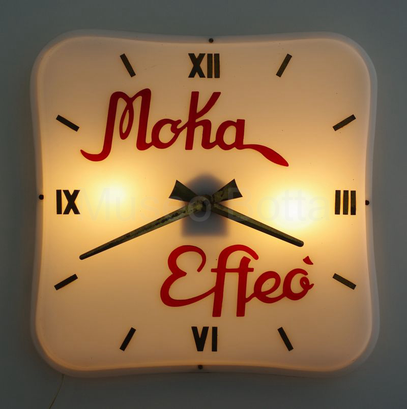 MOKA EFFEÒ orologio elettromeccanico luminoso da parete