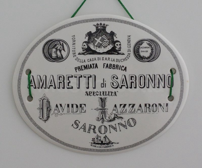 AMARETTI DI SARONNO insegna da parete in ceramica